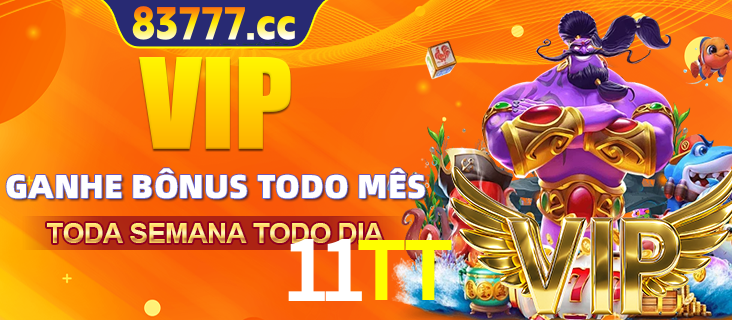 Banner promocional do 11TT oferecendo 100% de recompensas adicionais contínuas para quem fizer o login diário (Daily sign-in), com um mascote de coelho.